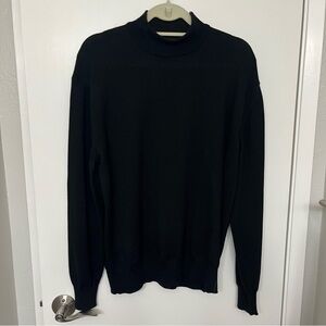 Giorgiolini Classic Men's Black Turtleneck Wool Sweater